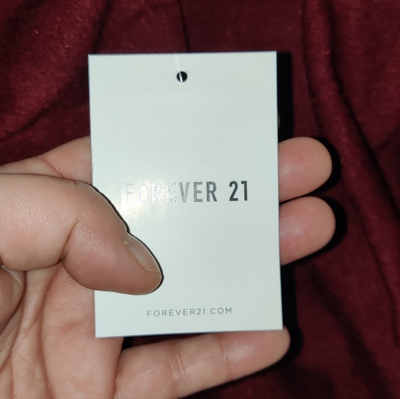 NWT Patch Pocket Burgundy Cardigan - Picture 6 of 6